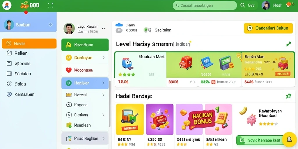 Tantangan seru di setiap level permainan.