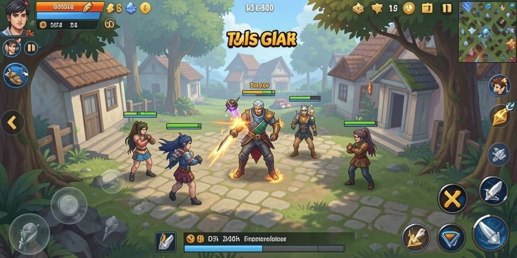 Momen aksi yang menegangkan dalam game.